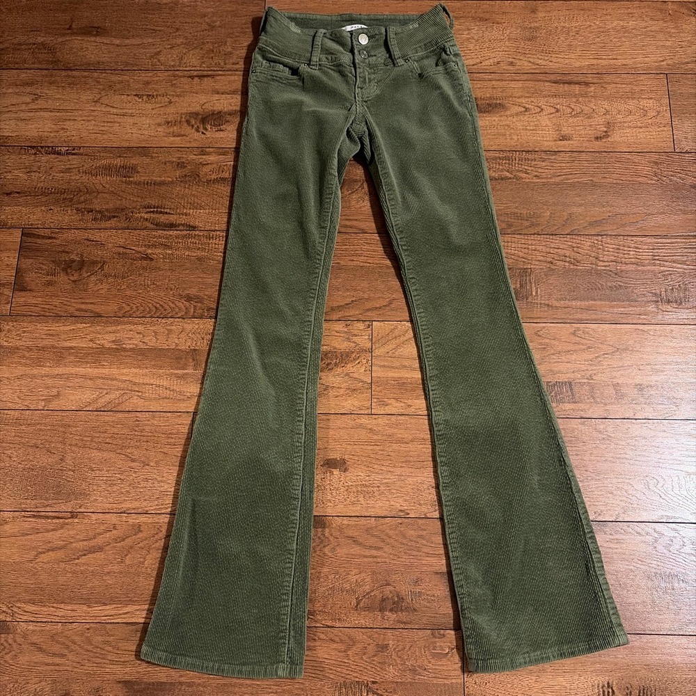 PacSun Women Olive Green Corduroy Low Rise Bootcut Pants Size 22 860BT221059